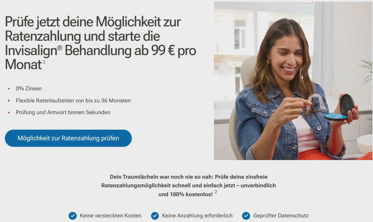 Invisalign Pay™ - Die unsichtbare Zahnspange einfach finanziert über Nelly